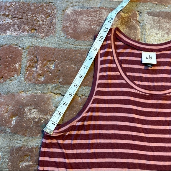 Cabi Tank Women's Soft Stretchy Medium Mulberry pink striped Limited Release - Picture 6 of 16